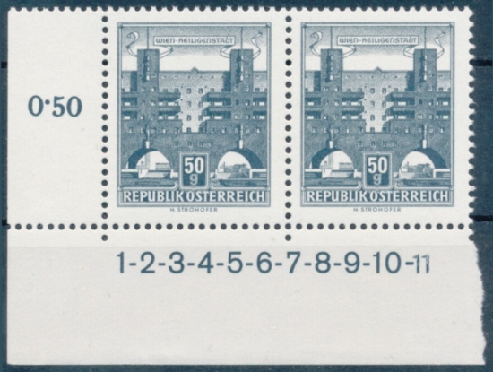 Briefmarke mit Symbolzahl(en)